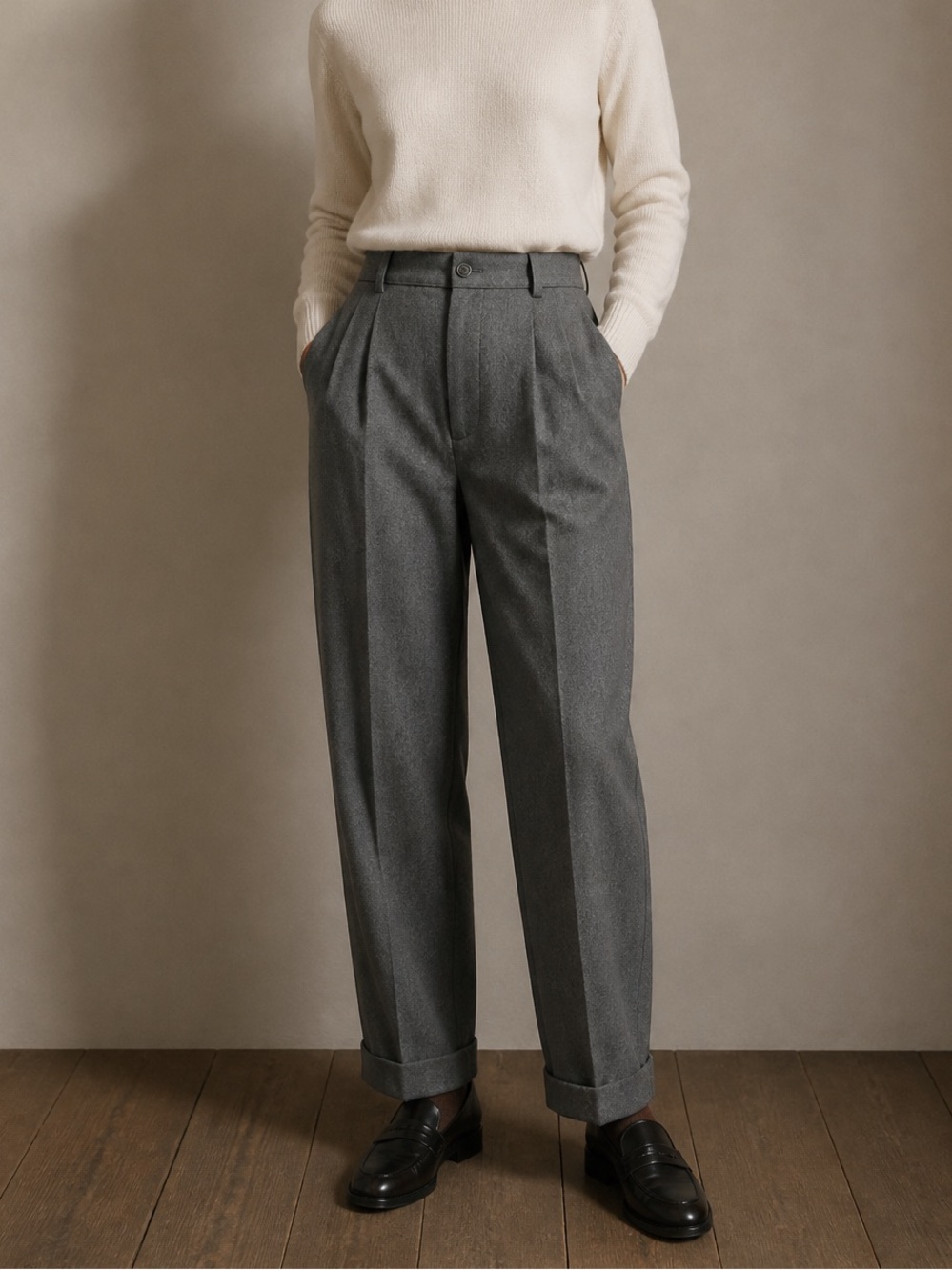 Liz Claiborne Wool High Waisted Trousers Size 8